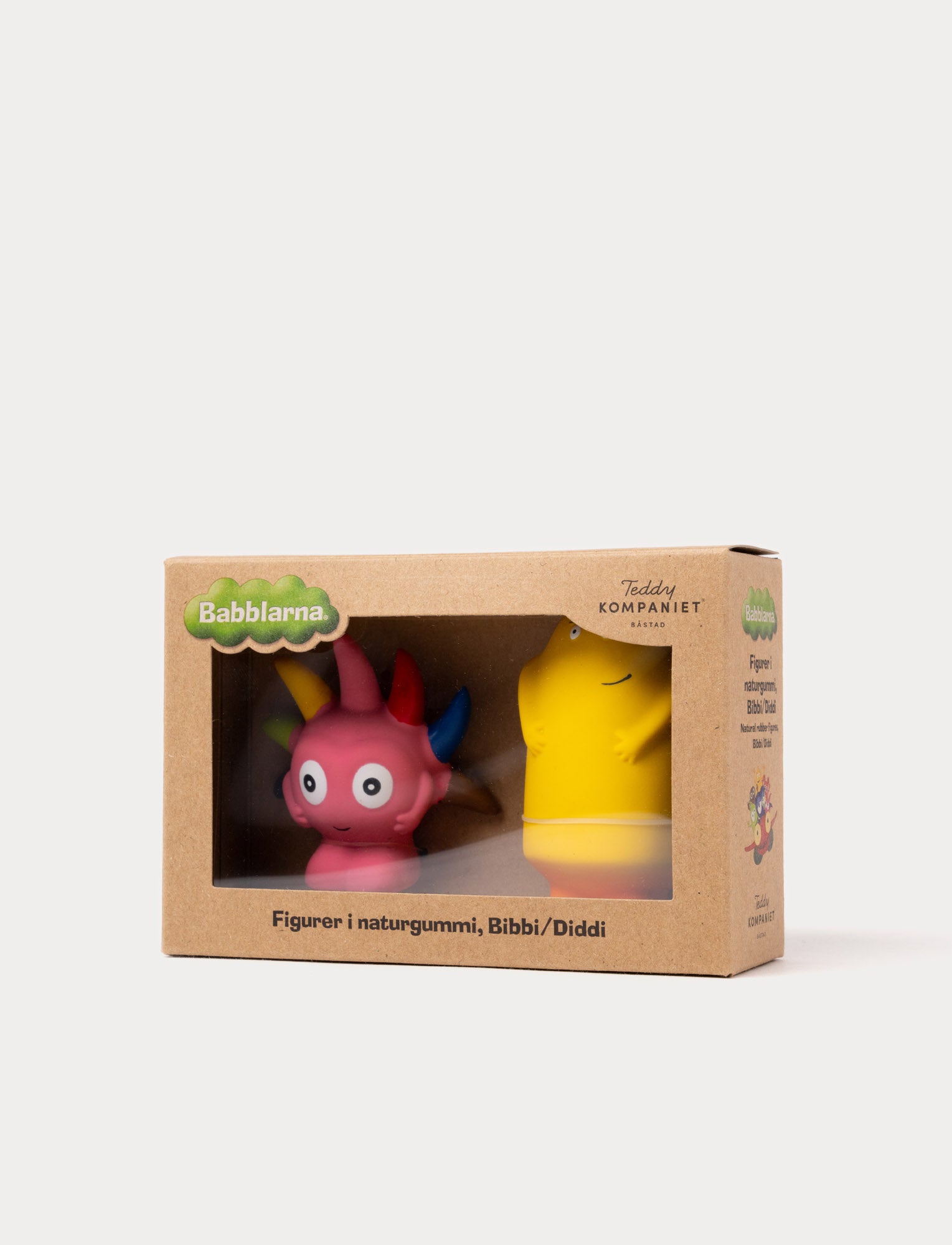 Image of Soft, easy-to-grip figures made from natural rubber, featuring simple, eco-friendly designs in bright colors.