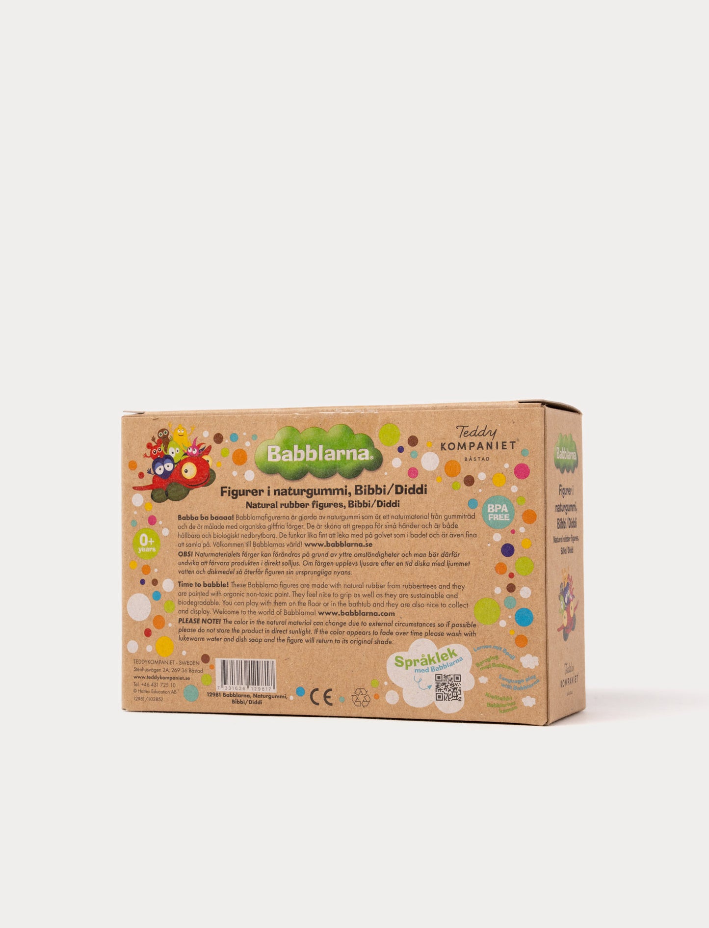 Babblarna, Natural Rubber Figures, Bibbi/Diddi