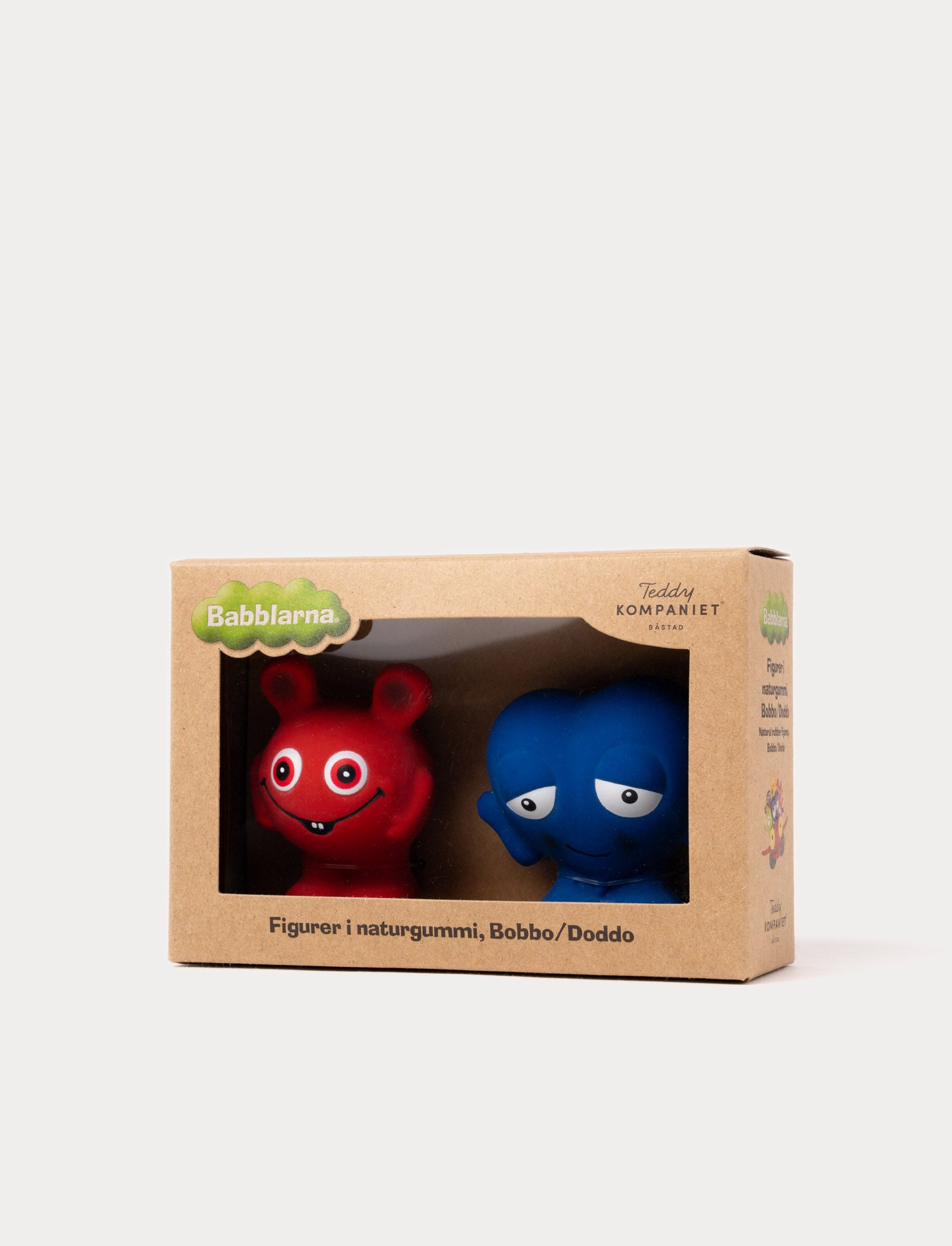 Image of Soft, easy-to-grip figures made from natural rubber, featuring simple, eco-friendly designs in bright colors.