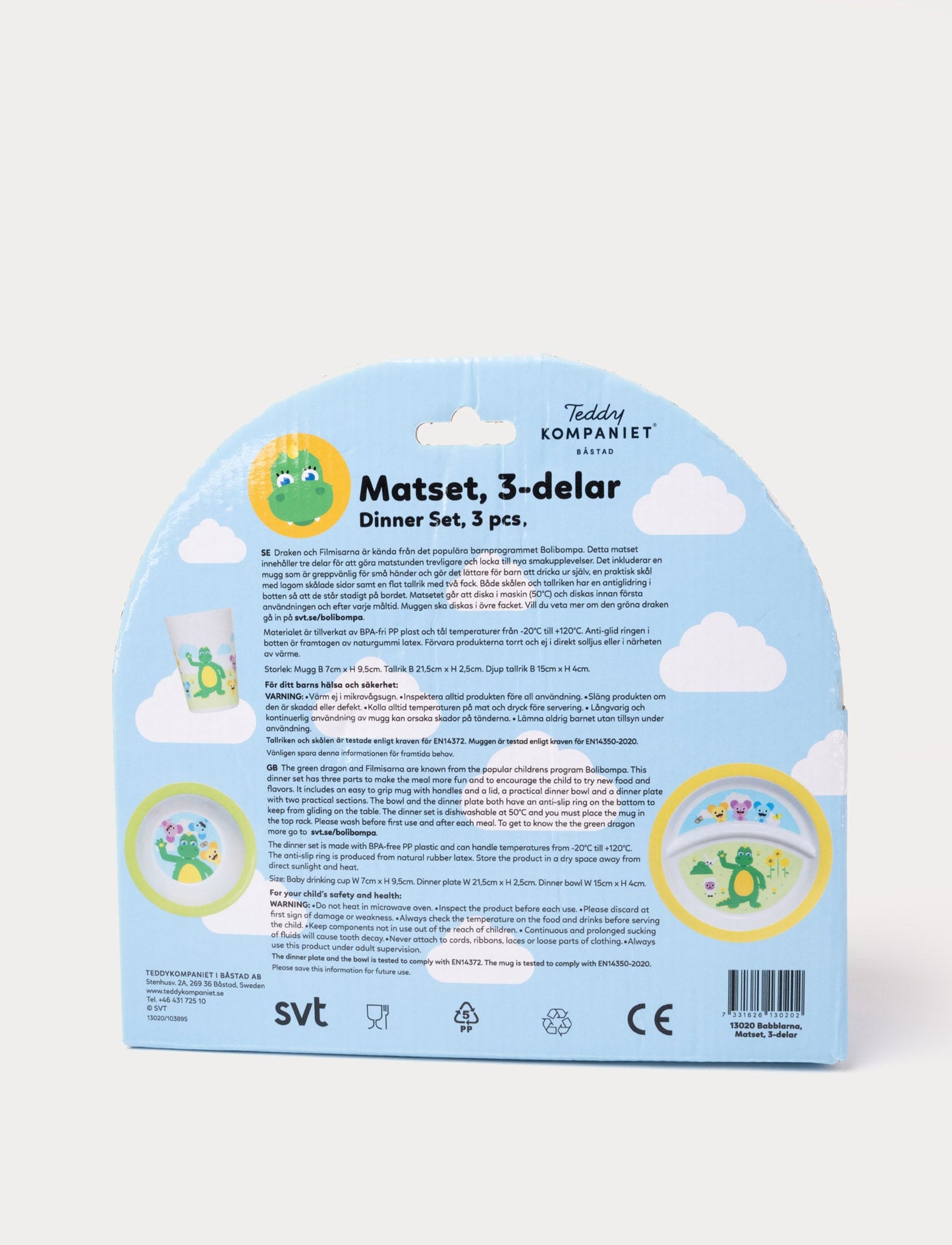 Bolibompa, Dinner Set, 3 Pieces