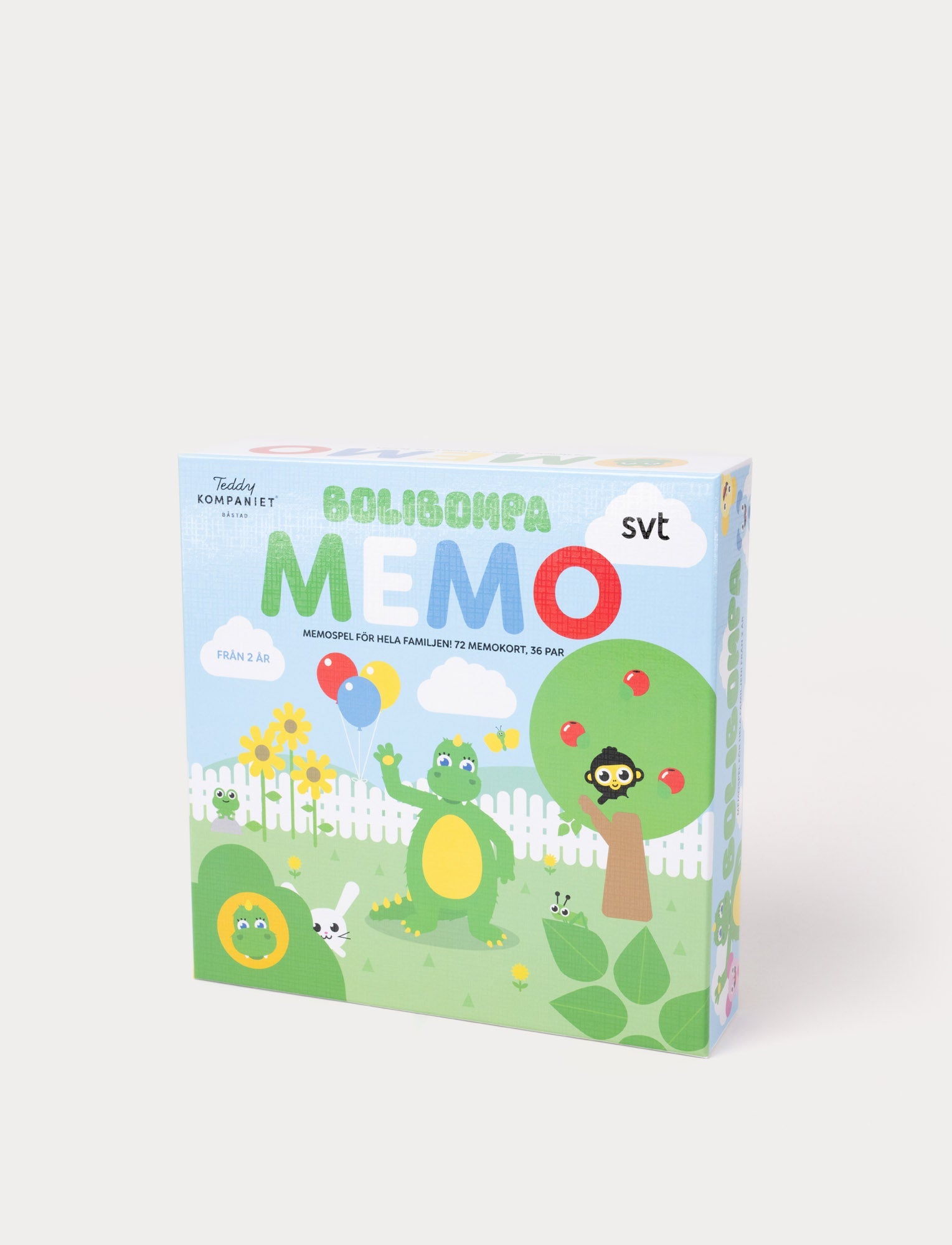  Image of A Bolibompa Memo game box featuring the green dragon in a garden.