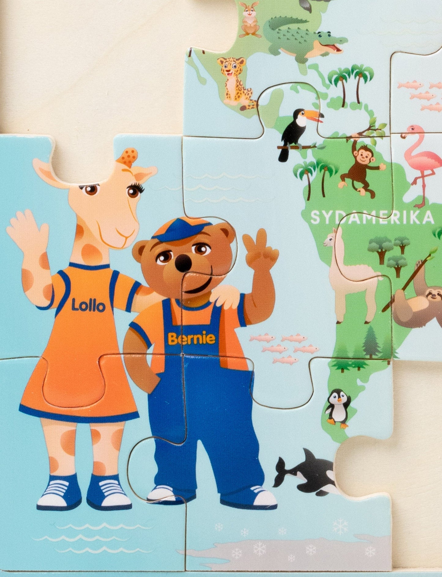 Lollo & Bernie, Pussel, Världskarta, 24 bitar