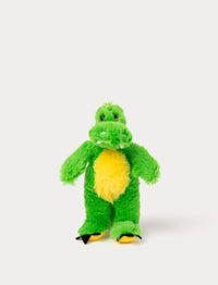 Mini Bolibompa dragon. Green plush toy with a yellow belly