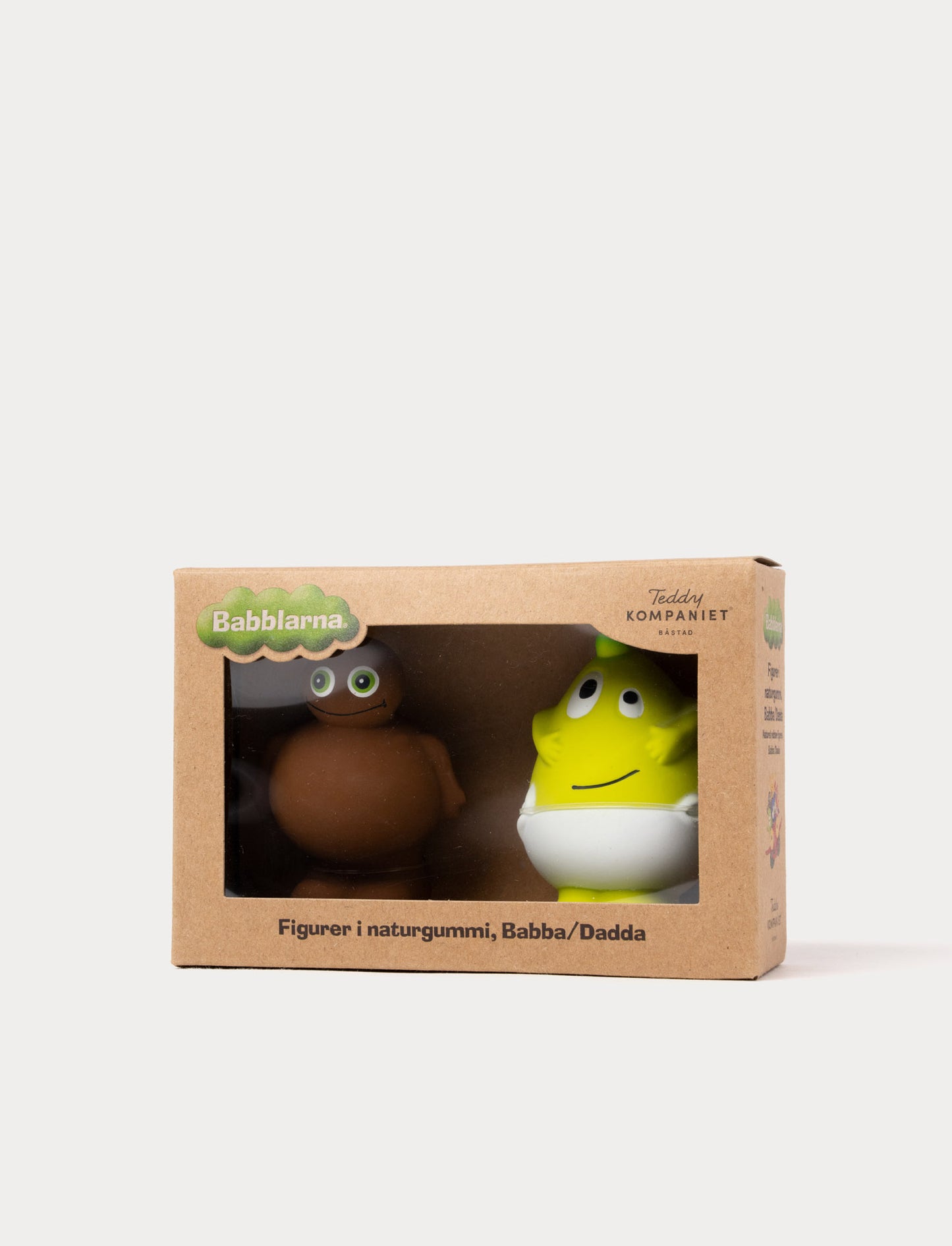 Soft, easy-to-grip figures made from natural rubber, featuring simple, eco-friendly designs in bright colors.