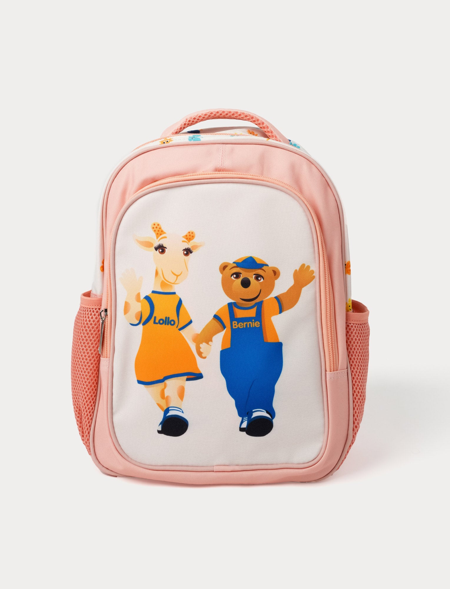  Image of Pink backpack with Lolo & Bernie characters 