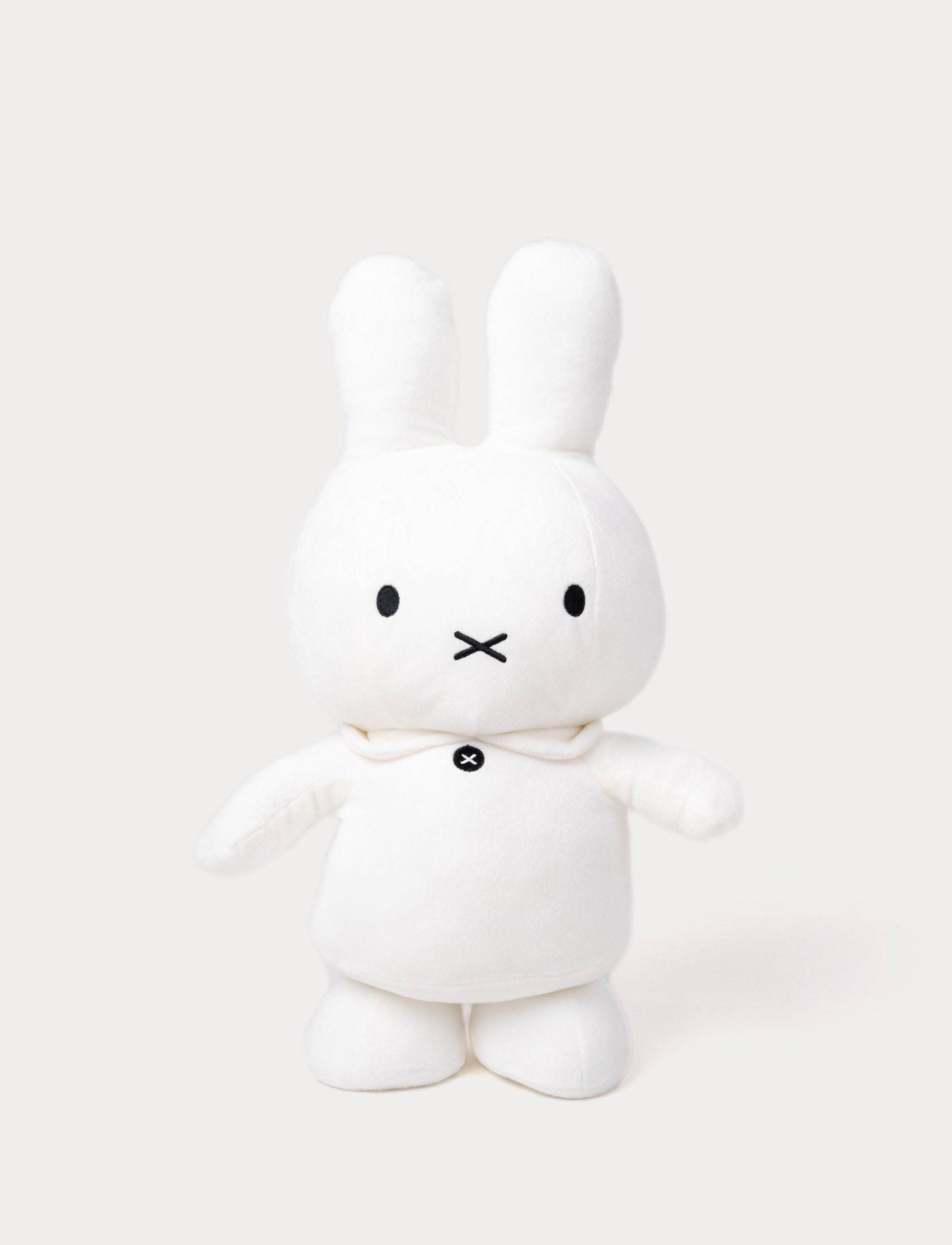  Image of Soft white Miffy plush with embroidered details and a charming expression