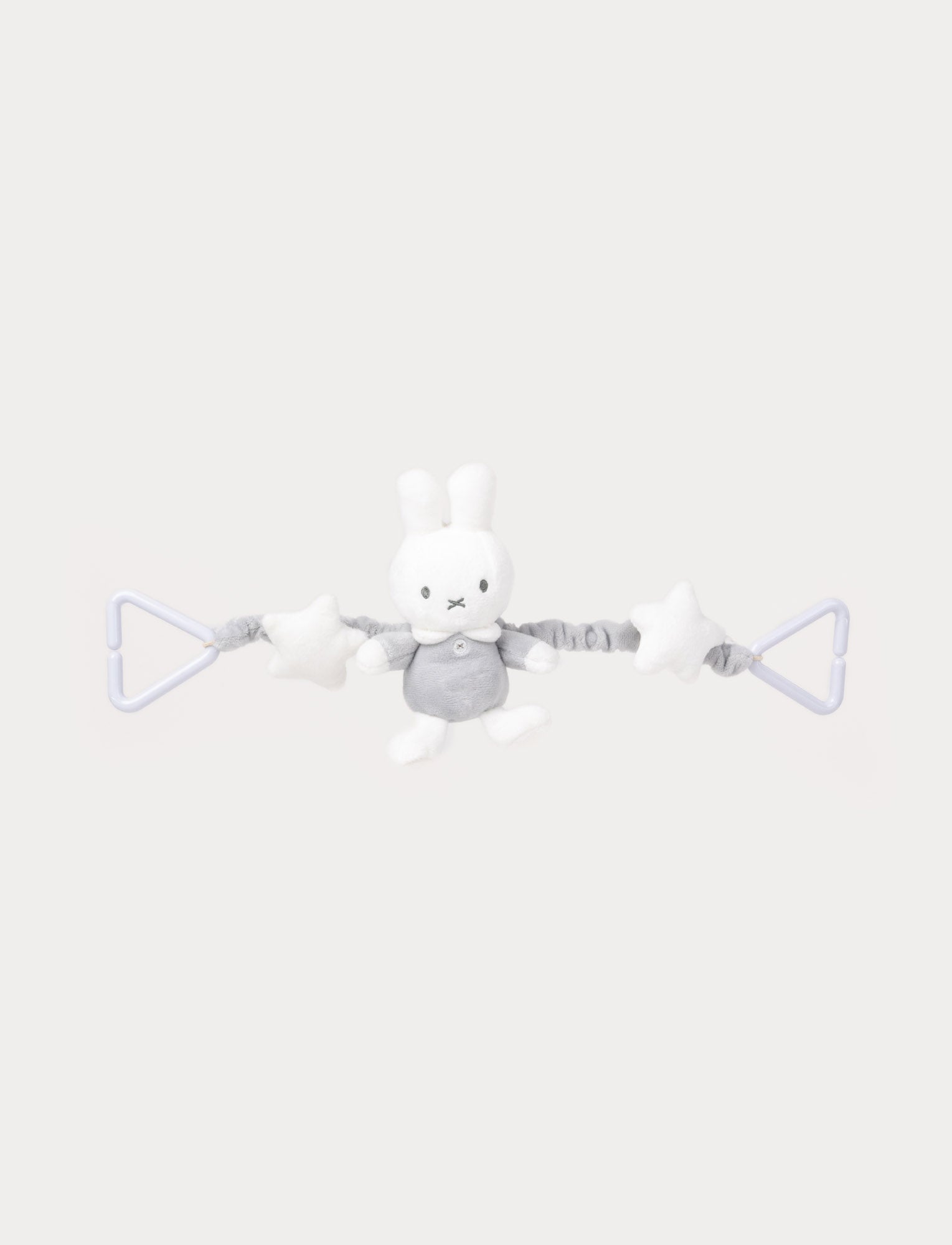  Image of Plush stroller toy featuring Miffy bunny and two stars, with soft fabric and a charming design.