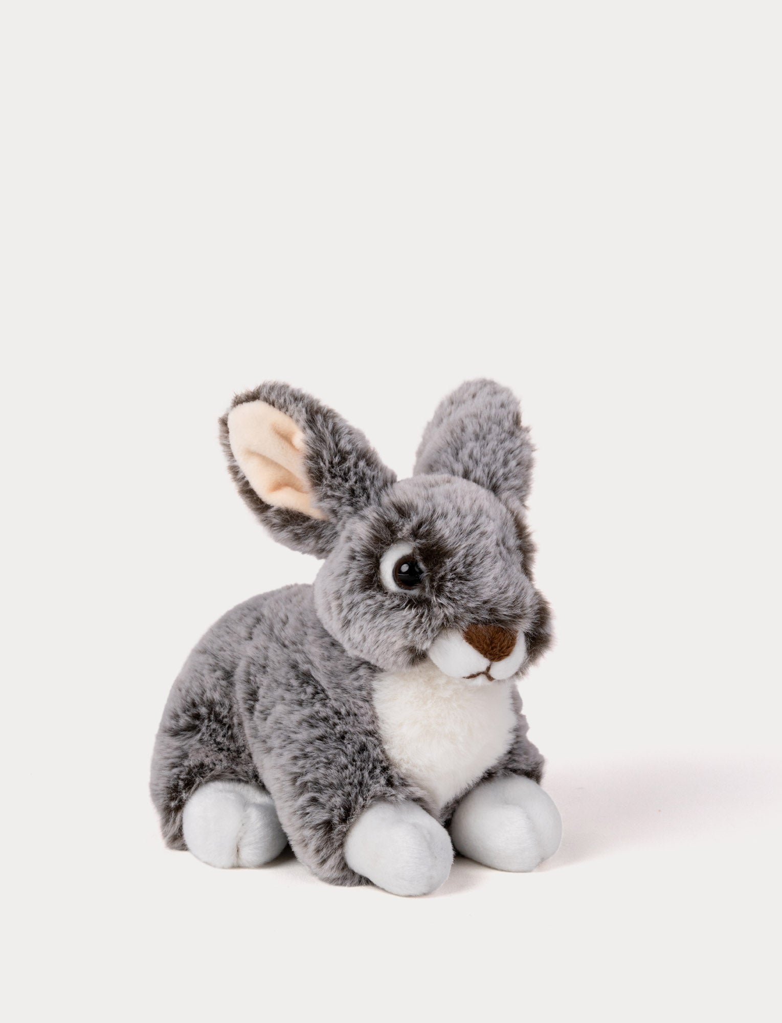  Image of Grey Plush toy rabbit on a white background