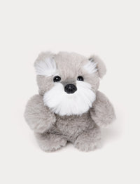 Grey soft plush dog