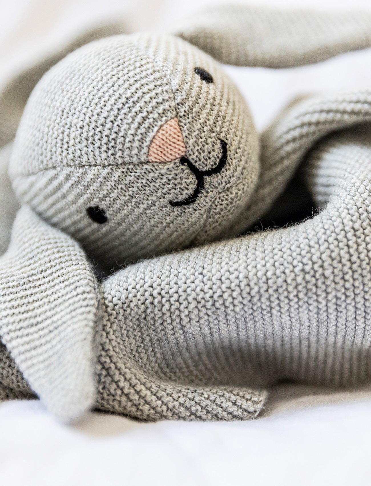 Teddy Baby, Snuttefilt, Kanin, stickad