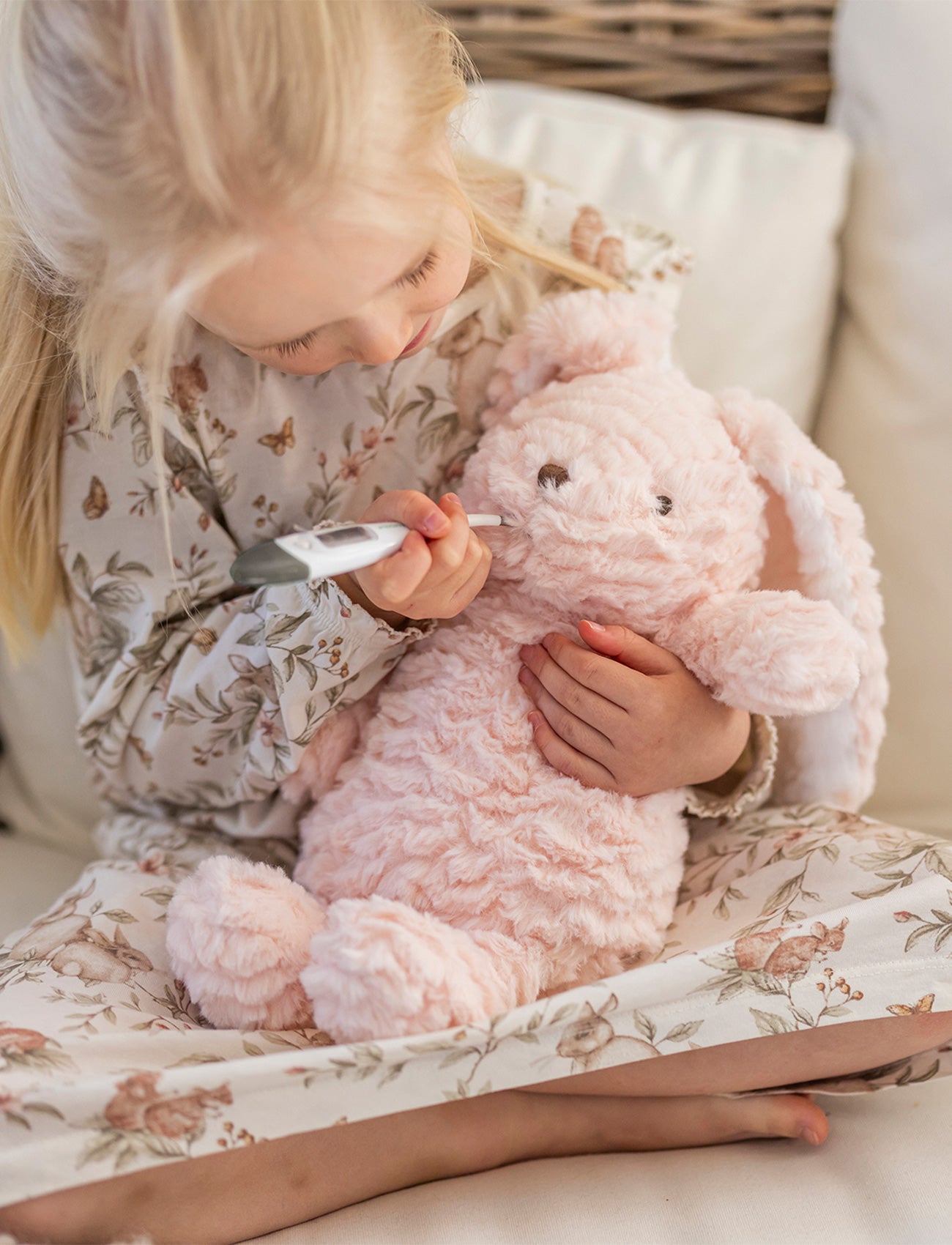 Heatable Stuffed Animal, Bunny with Wavy Fur