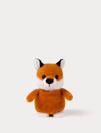 Stuffed fox toy on a white background