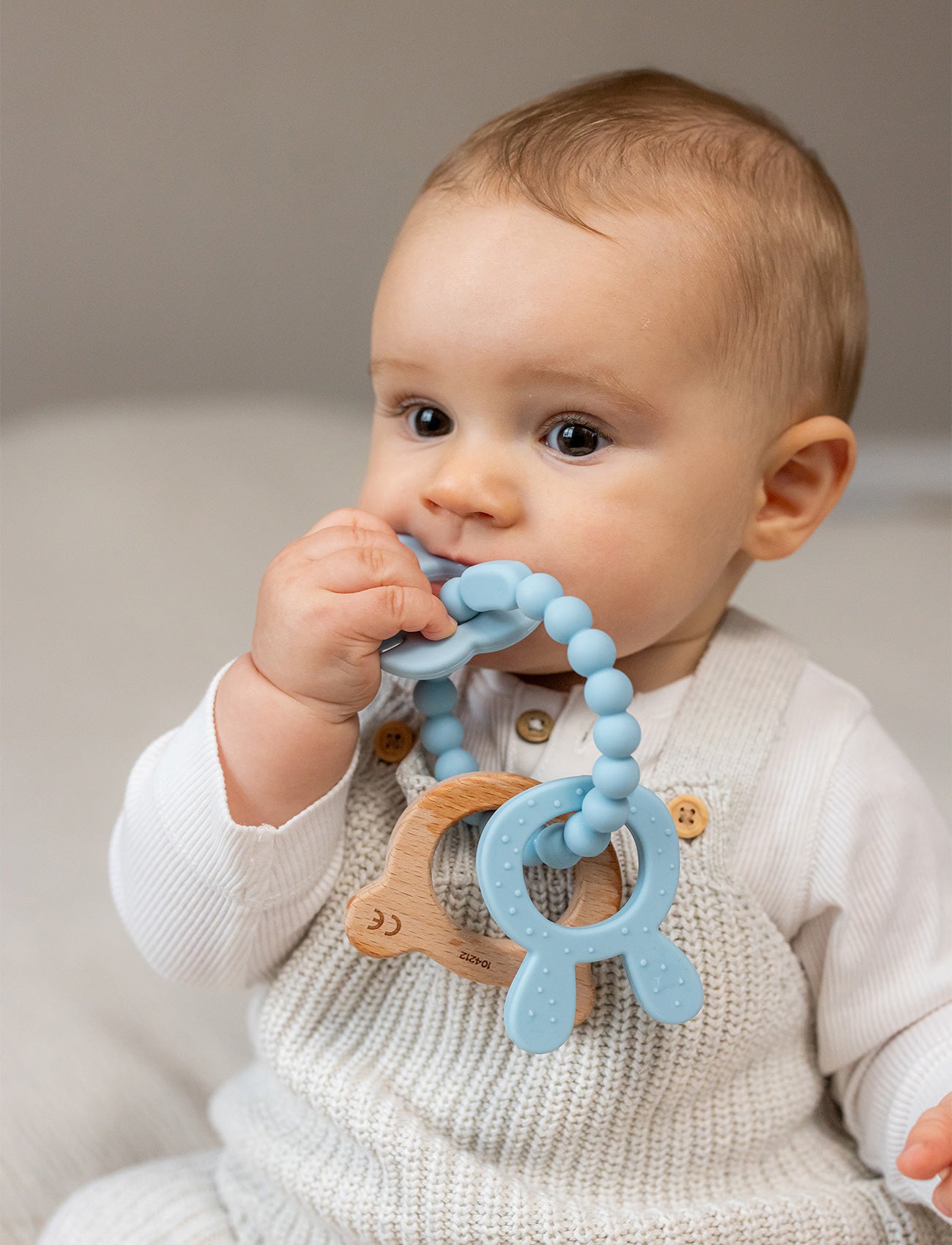  Image of Teething Ring in Silicone & Wood
