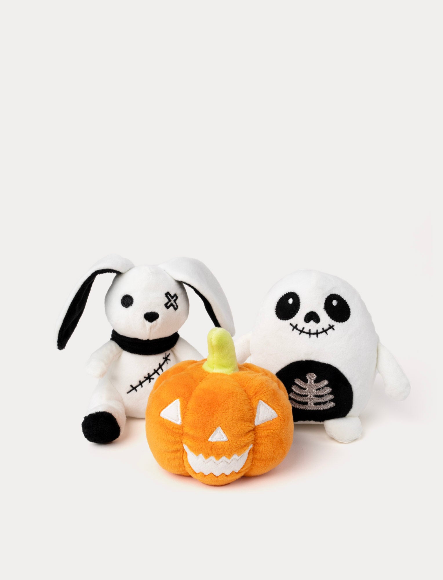 Image of Soft plush toys with glow-in-the-dark effect. Hallioween design.