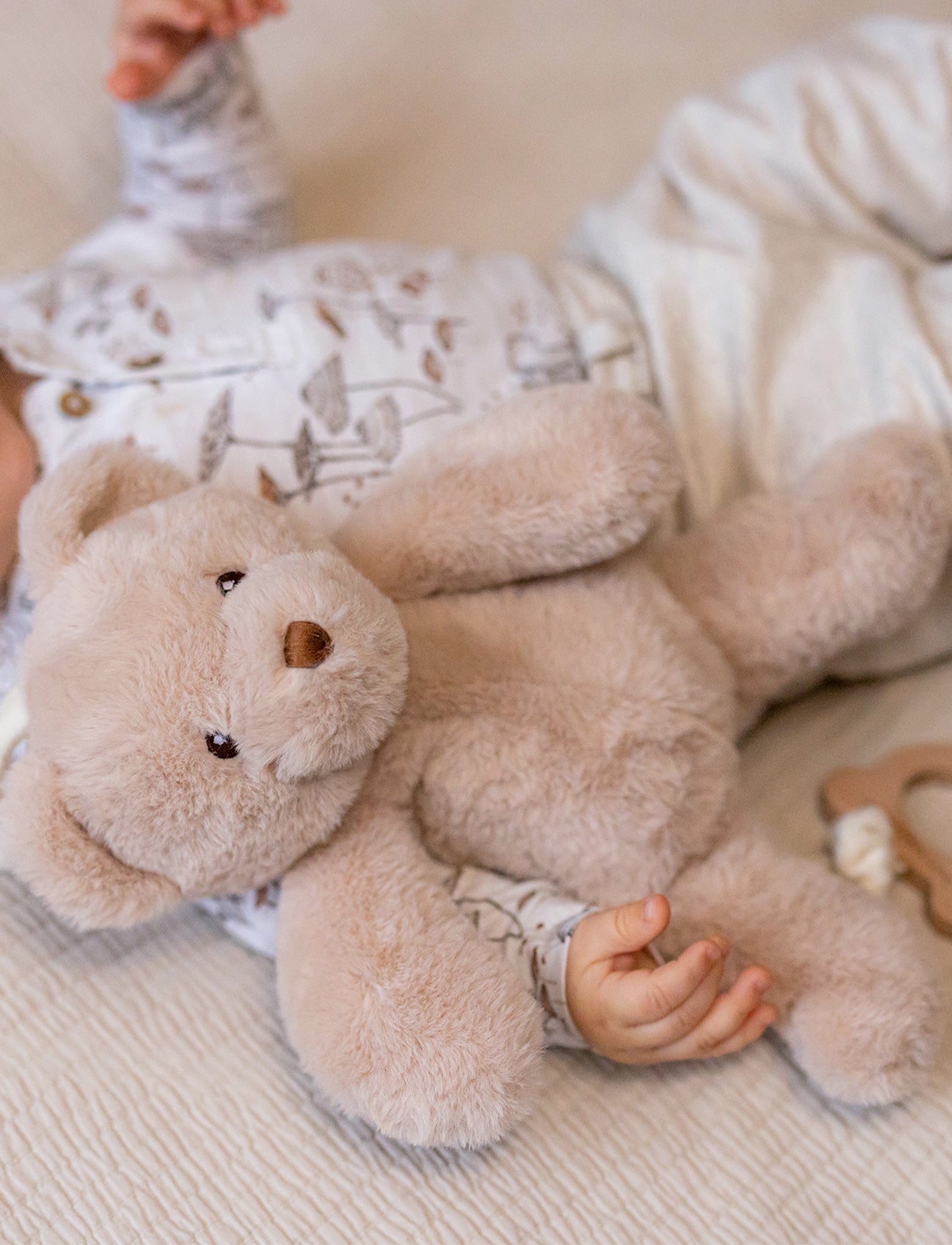 KOMBOバーベル　TEDDY WORKS Teddy Music Box – Soft Baby Toy with Classic Lullaby – Teddykompaniet