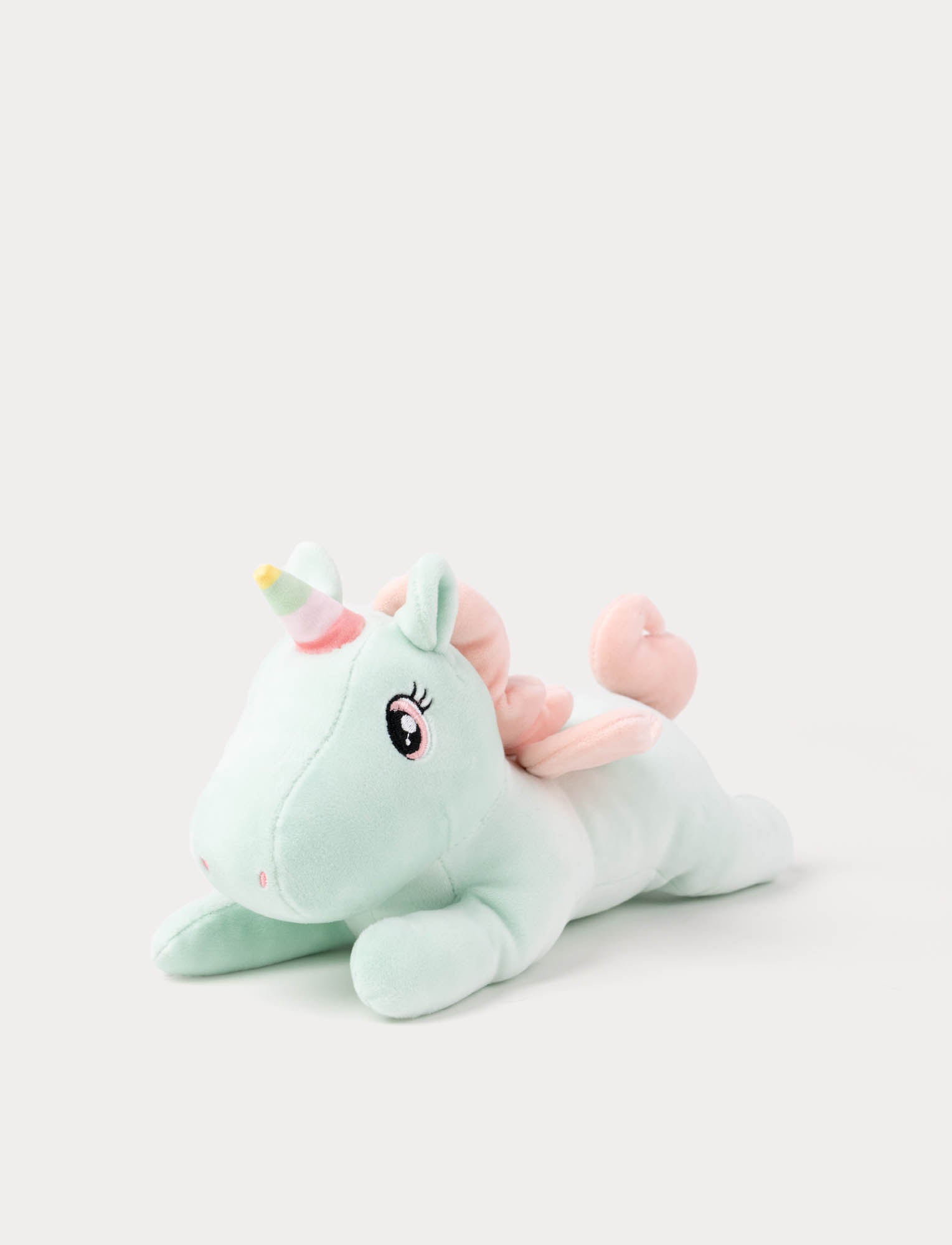  Image of Plush toy unicorn in light green