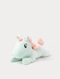 Plush toy unicorn in light green