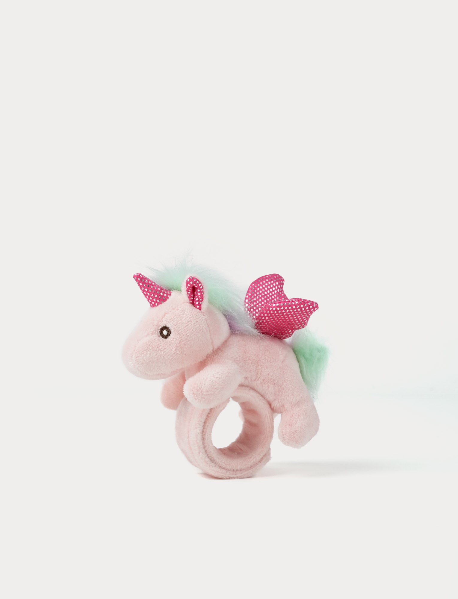 Image of Pink unicorn snap wristband on a white background