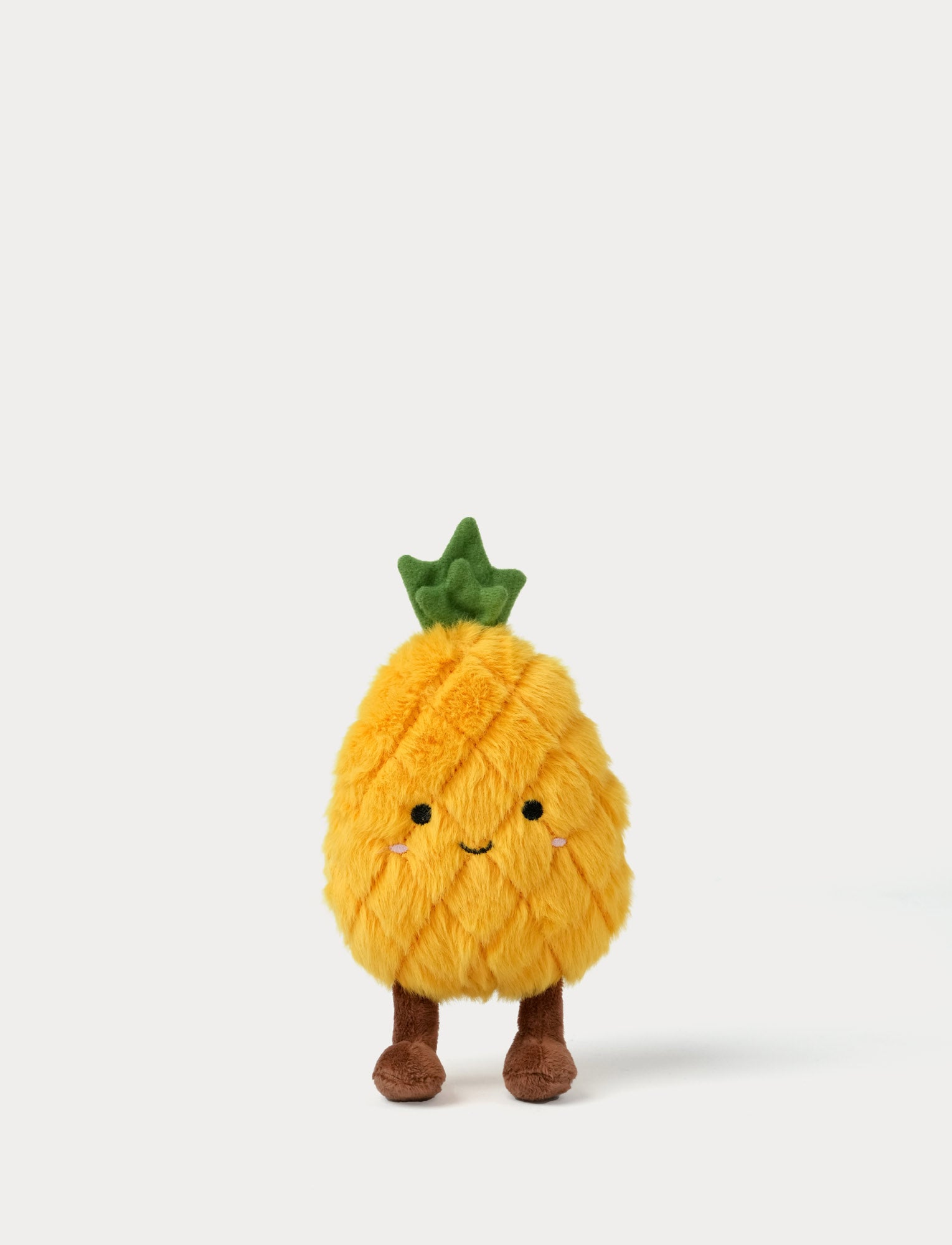  Image of Plush toy shaped like a pineapple- SMilig face, cute little legs