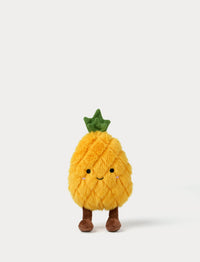 Plush toy shaped like a pineapple- SMilig face, cute little legs