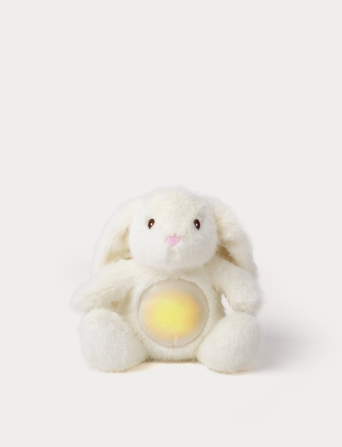 White plush bunny nightlight with sound