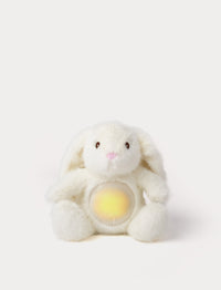 White plush bunny nightlight with sound